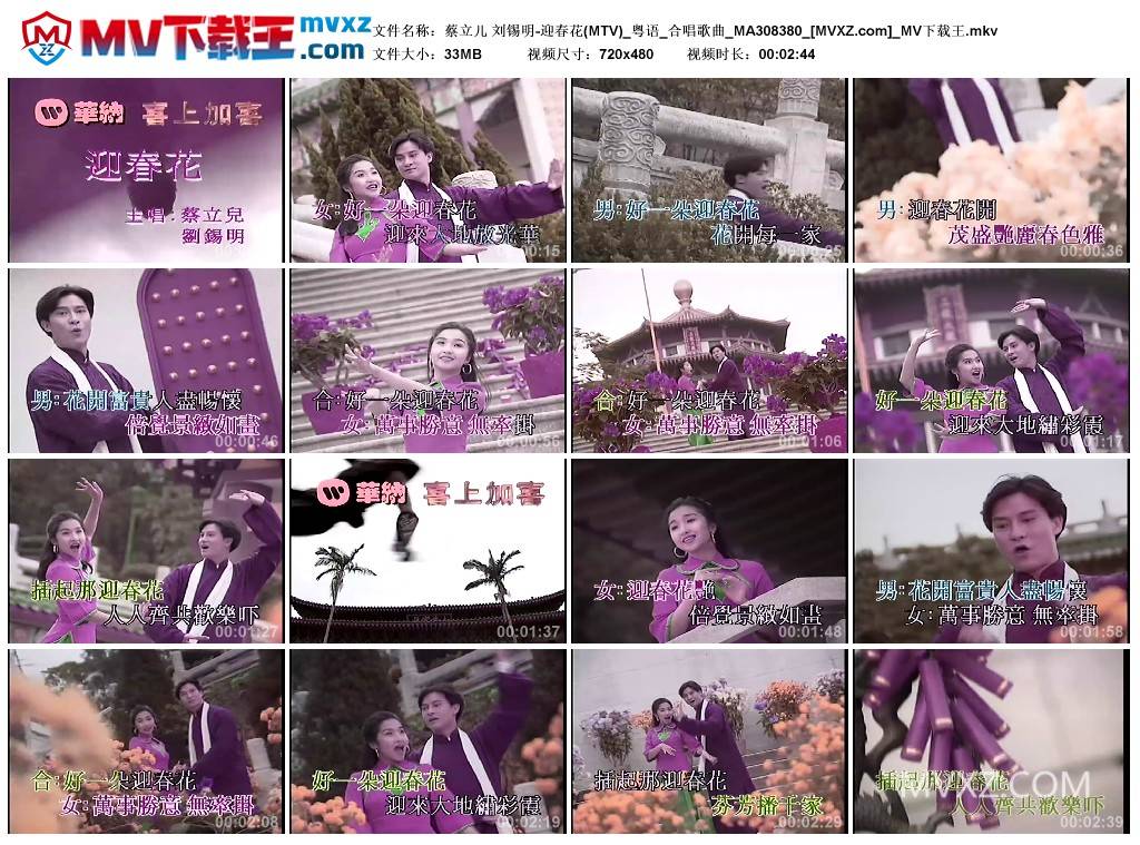 蔡立儿 刘锡明-迎春花(MTV)_粤语_合唱歌曲_MA308380